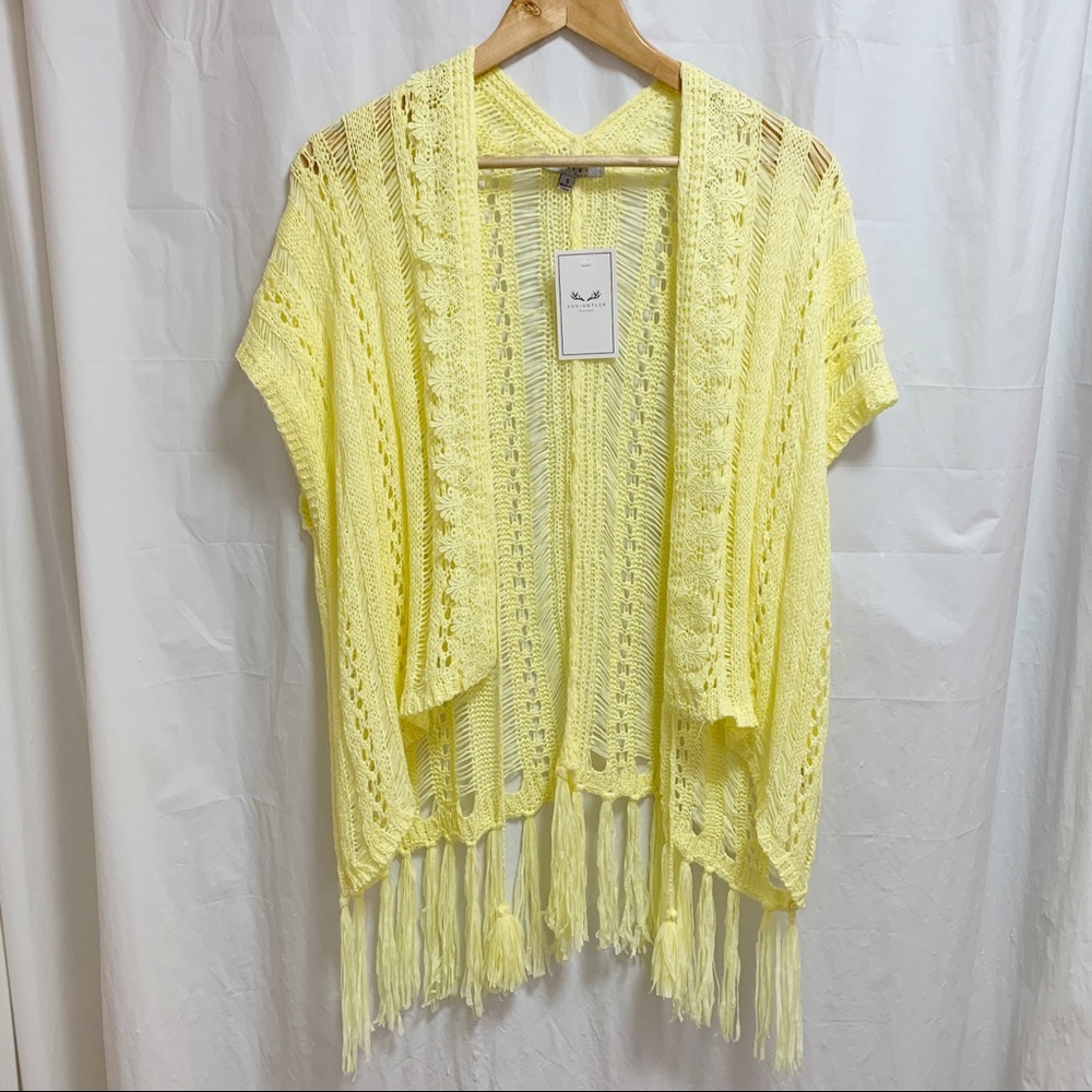 Favlux Fashion Yellow Cardigan from Ash & Antler Small
